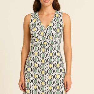 prAna Retro Geometric Print Sleeveless Wrap Mini Dress Size Small